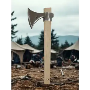 Sürmene El Dövmesi Oval Balta Nacak Makas Çeliği Üretimi Kamp Kemik Odun 600gr