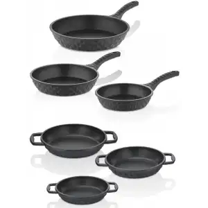 Bella 6 Parça Tava Sahan Seti Siyah
