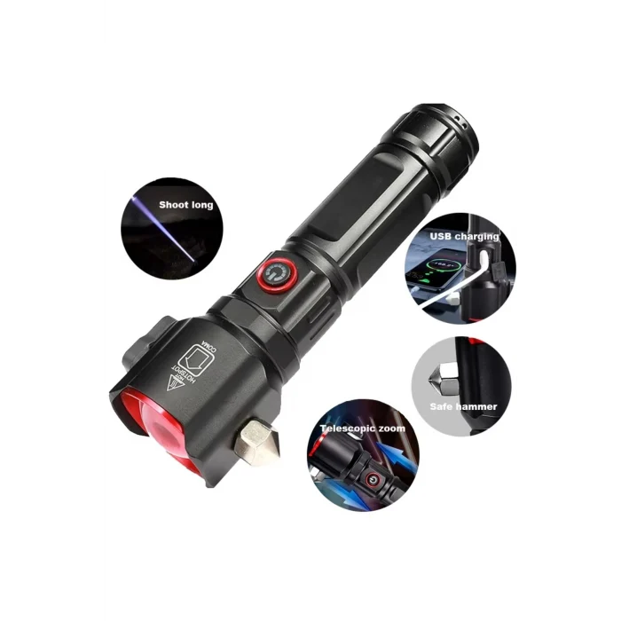 Kırgıl CB-2210 Şarjlı El Feneri, Teleskopik ZOOM Özellikli Acil Durum El Feneri