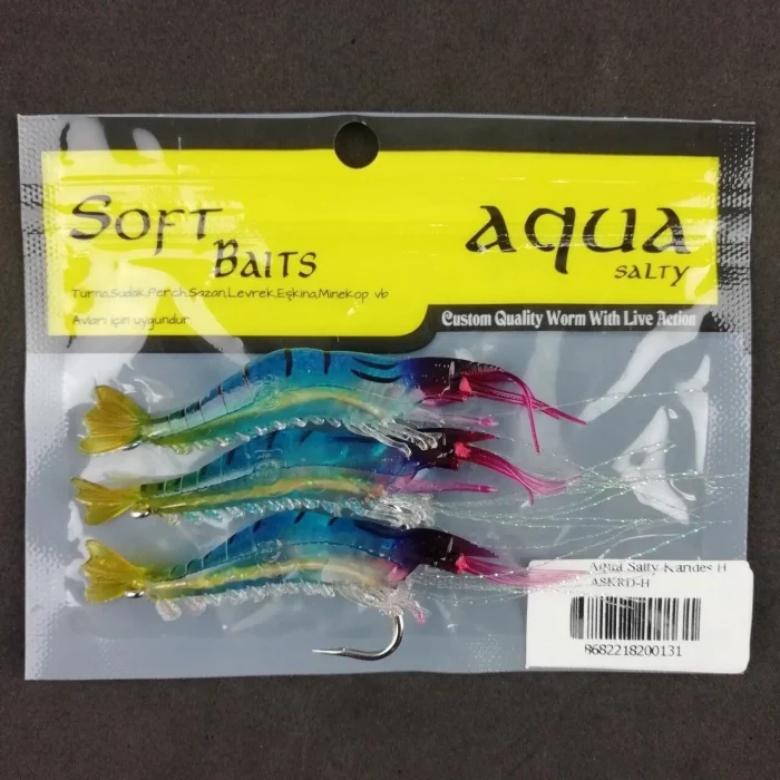 Aqua Salty Silikon Karides 7.5cm 6gr - 3 Adet