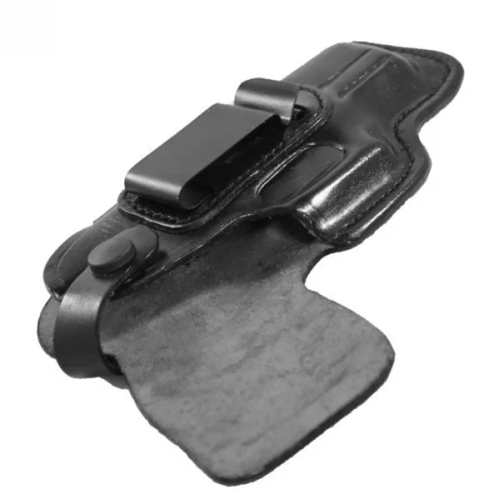 Belt Maşalı Altı Kapalı Deri Tabanca Kılıfı Sağ El - Siyah