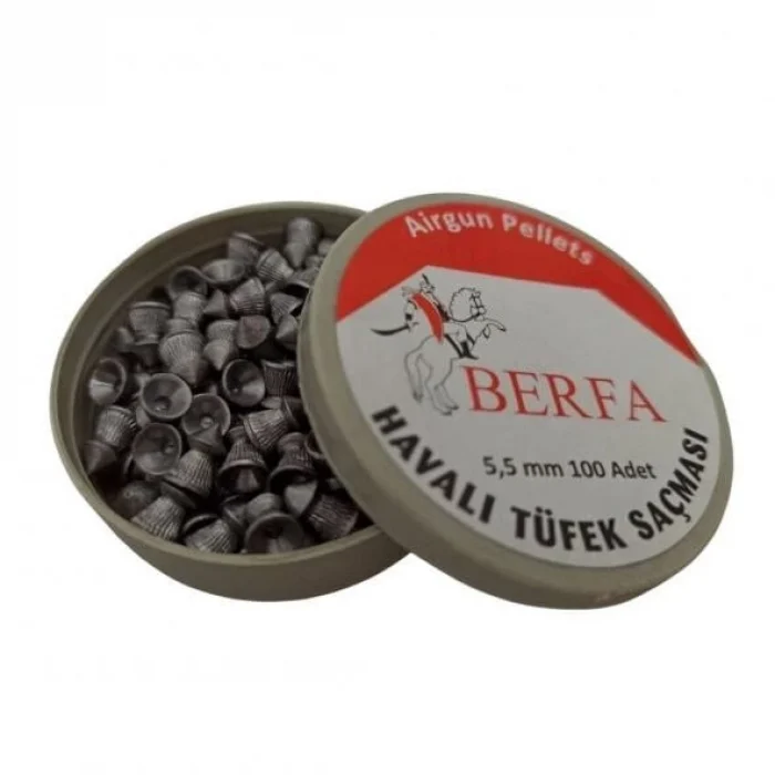 Berfa Sivri Uçlu Paraşüt Havalı Tüfek Mermisi 5.5mm/100 Adet