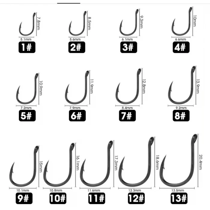 Camorex 9937 Delikli Karbon Çapraz Olta İğne / 50 Adet