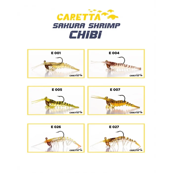 Caretta Sakura Shrimp 3,7g 50mm Silikon Karides Yem