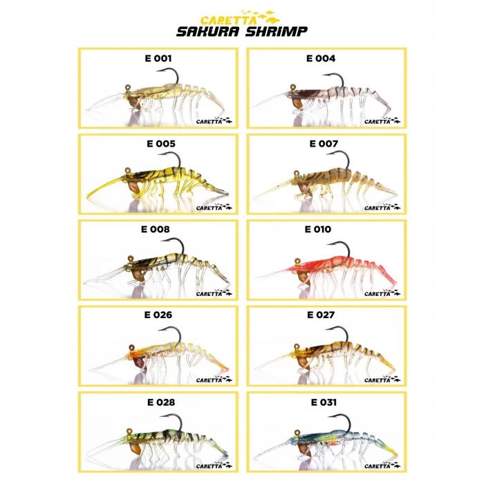 Caretta Sakura Shrimp 6,5g 76mm Silikon Karides Yem