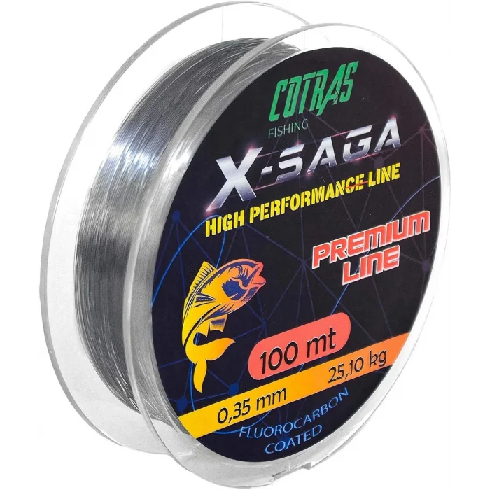 Cotras X-Saga Monofilament Olta Misinası (Fluorocarbon Kaplama) 100mt