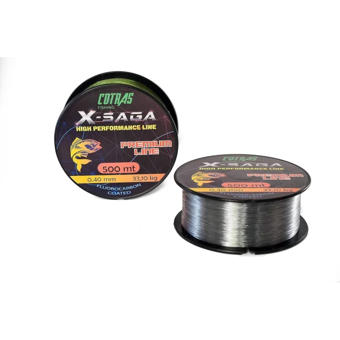 Cotras X-Saga Monofilament Olta Misinası (Fluorocarbon Kaplama) 500mt