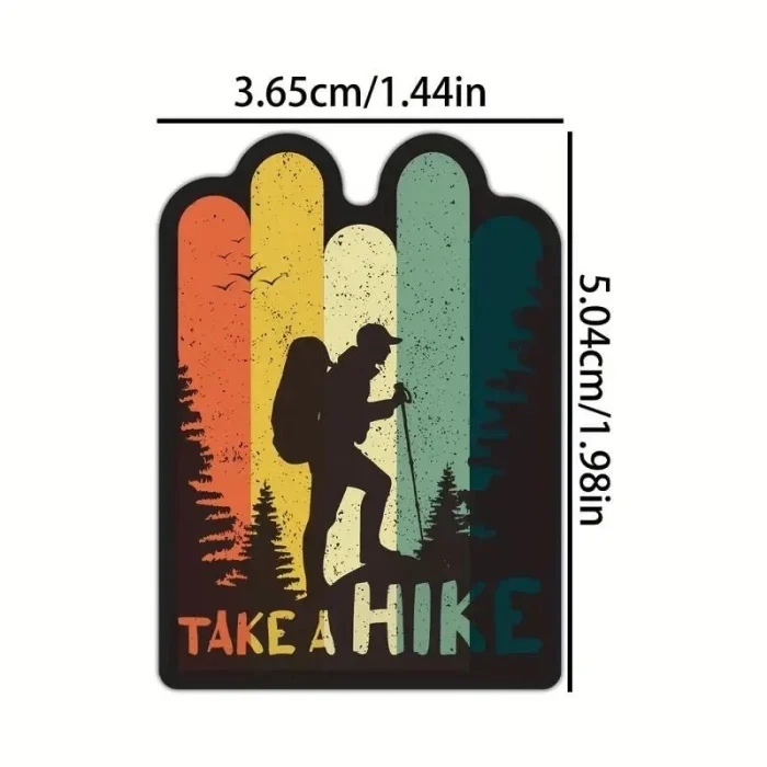 Dış Mekan Yürüyüş Macera Kamp Sticker Paketi, Su Geçirmez - 10 Adet