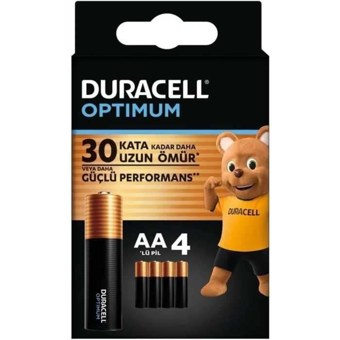 Duracell Optimum AA Alkalin Kalem Pil (4lü Paket) 1,5V - LR6 MX1500