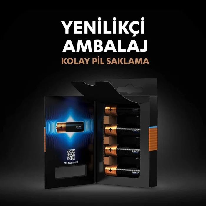 Duracell Optimum AA Pil (8’li paket), Alkalin Pil 1,5V, LR6 MX1500
