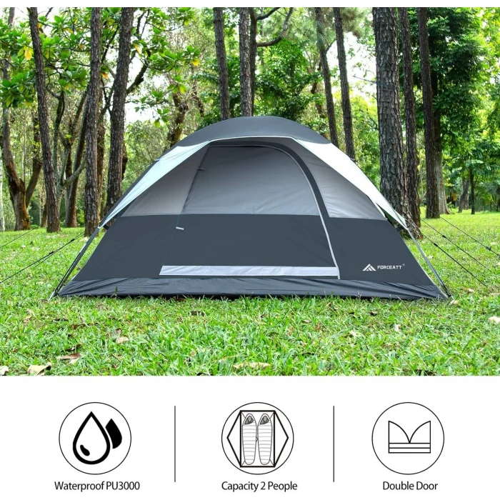 Forceatt Çift Kapılı 2 QKişilik Kamp Çadırı