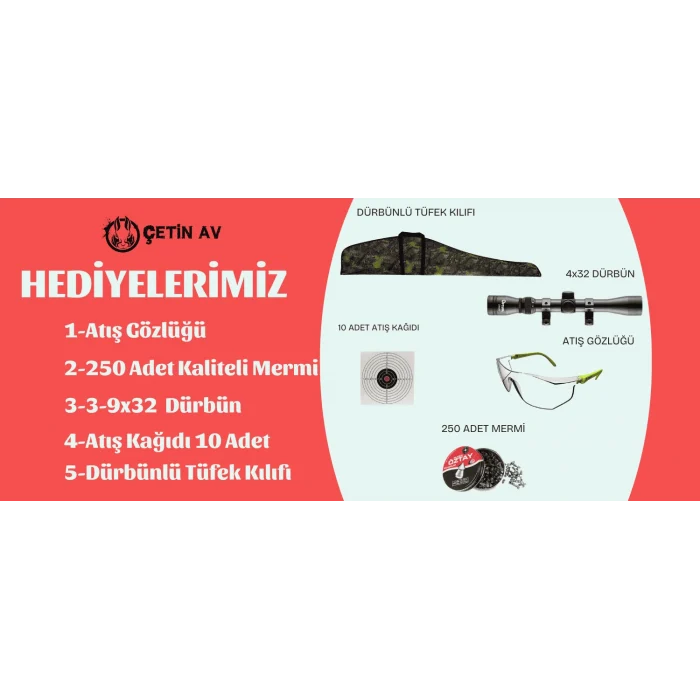 Hatsan Turcar Air Tact PD Havalı Tüfek 5.5mm (Platinum Paket)