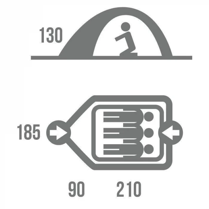 HUSKY Beast 3 Kişilik 4 Mevsim Kamp Çadırı Yeşil