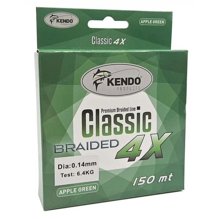 Kendo Classic 4x Örgü İp Olta Misinası Apple Green 150m