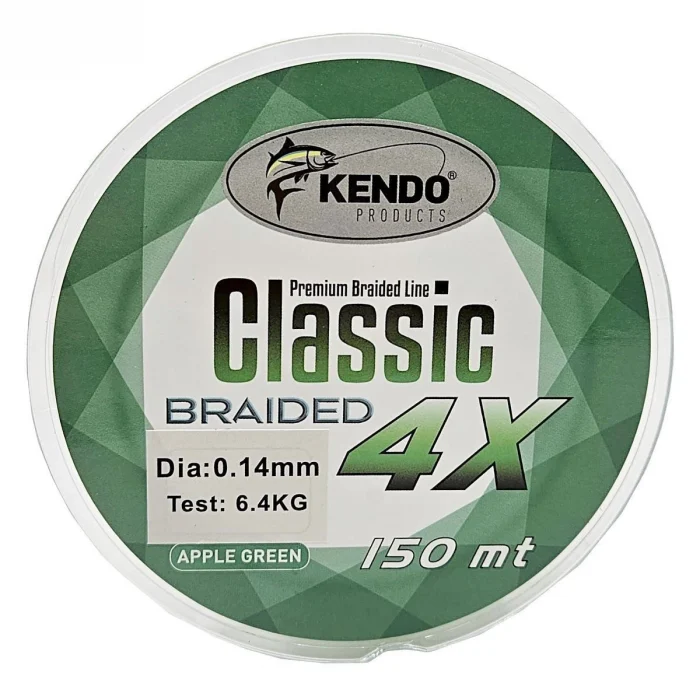 Kendo Classic 4x Örgü İp Olta Misinası Apple Green 150m