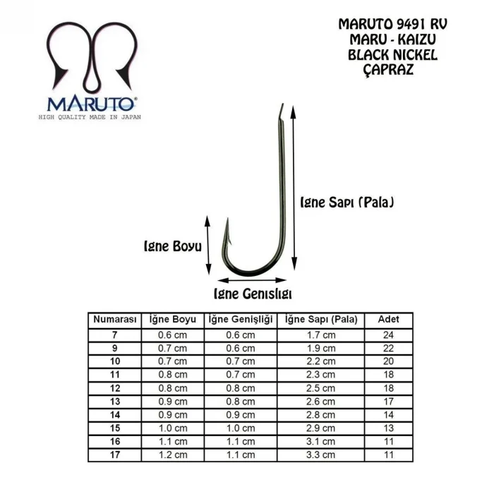 Maruto 9491 Rv Çapraz Bn Olta İğnesi