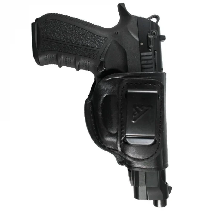 Mini Spor Maşalı Belt Deri Tabanca Kılıfı Sağ/Sol El - Siyah