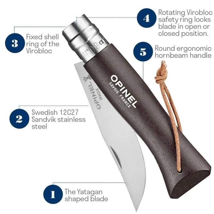 Opinel Inox Trekking 8 No Paslanmaz Çelik Çakı (Ardavuz)