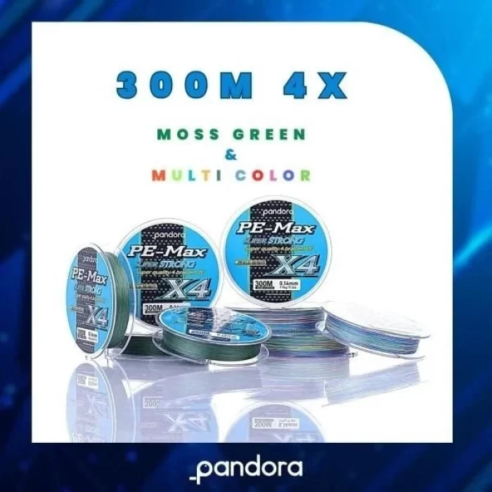 Pandora Pe-Max 4x Örgü İp Olta Misinası Multicolor 300m