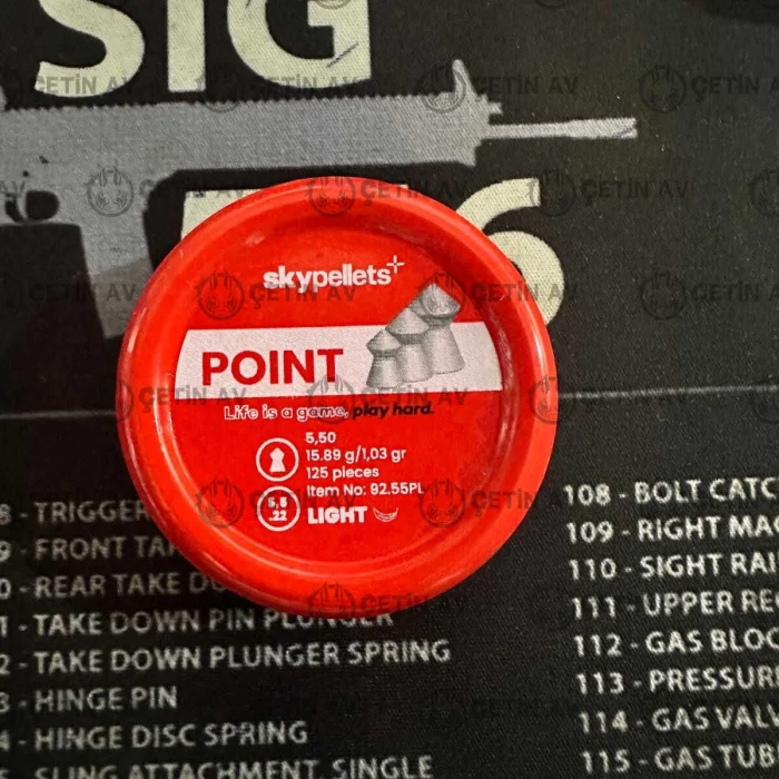 SKY PELLETS Point Light 15,89 gr Saçma 5,5 mm /125 Adet
