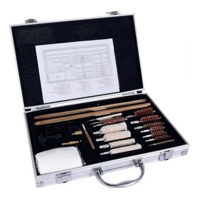 Sterling Büyük Boy Alüminyum Çantalı Tüfek Ve Tabanca Harbi Seti - 27 Parça