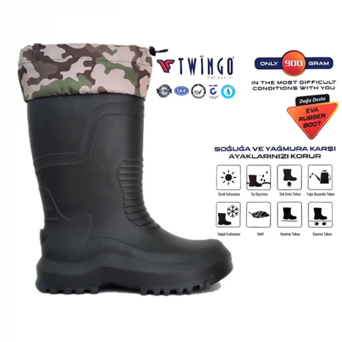 Twigo Eva Çizme Su Geçirmez - Haki