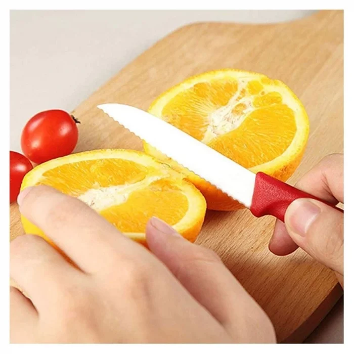 Victorinox 6.7431 8cm Kırmızı Tırtıklı Soyma Bıçağı