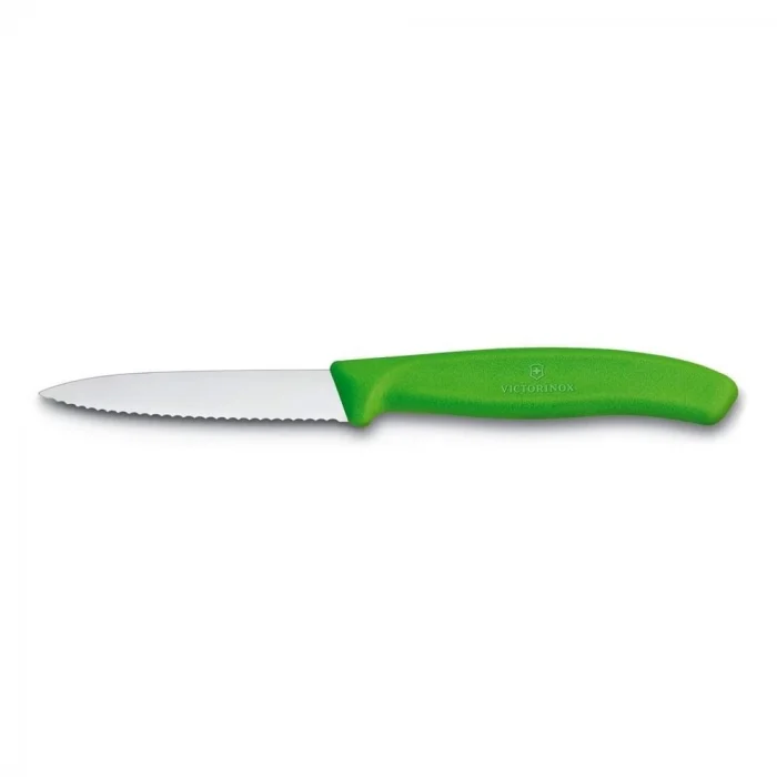Victorinox 6.7636.L114 8cm Yeşil Tırtıklı Soyma Bıçağı