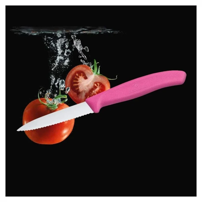 Victorinox 6.7636.L115 8cm Pembe Tırtıklı Soyma Bıçağı