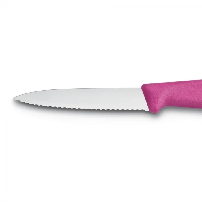 Victorinox 6.7636.L115 8cm Pembe Tırtıklı Soyma Bıçağı