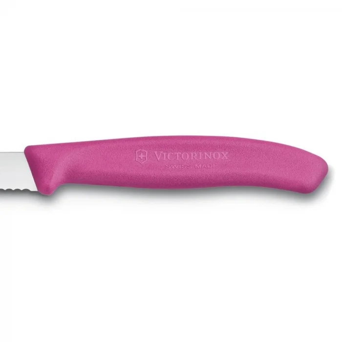 Victorinox 6.7636.L115 8cm Pembe Tırtıklı Soyma Bıçağı