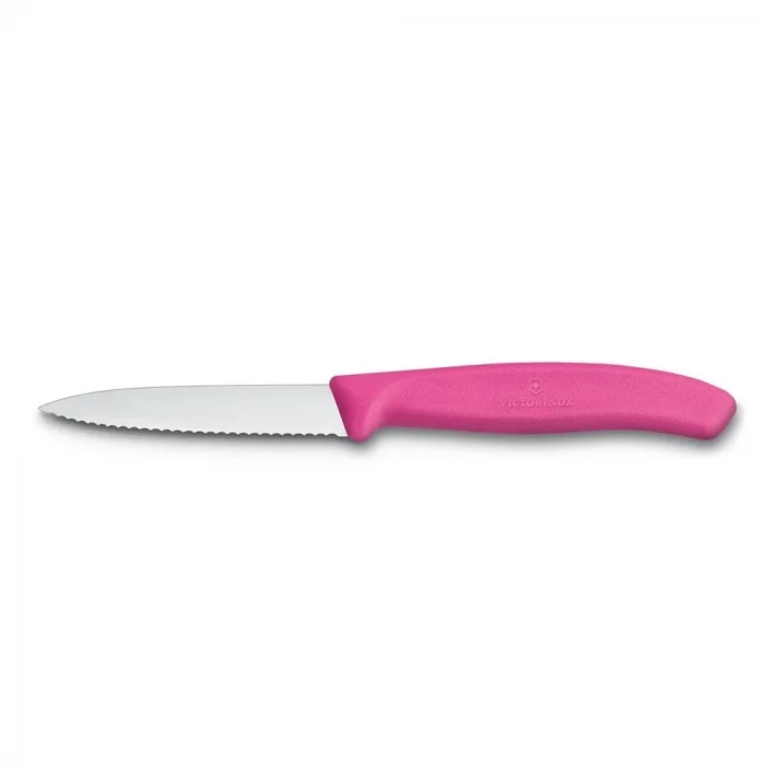 Victorinox 6.7636.L115 8cm Pembe Tırtıklı Soyma Bıçağı