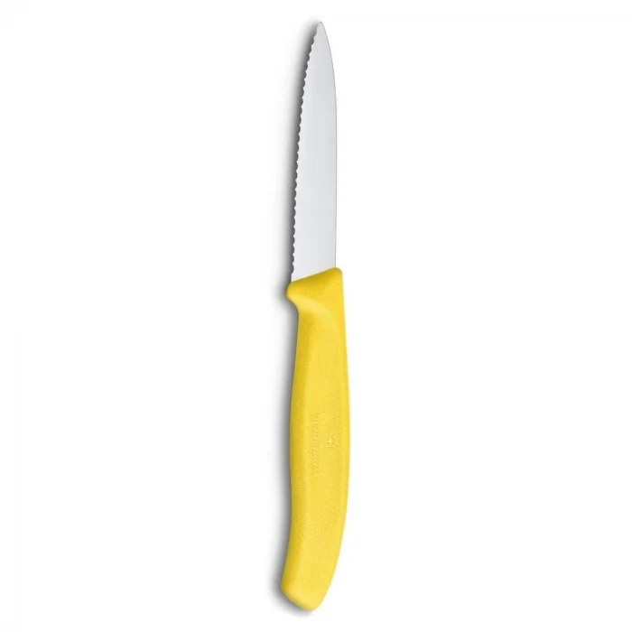 Victorinox 6.7636.L118 8cm Sarı Tırtıklı Soyma Bıçağı
