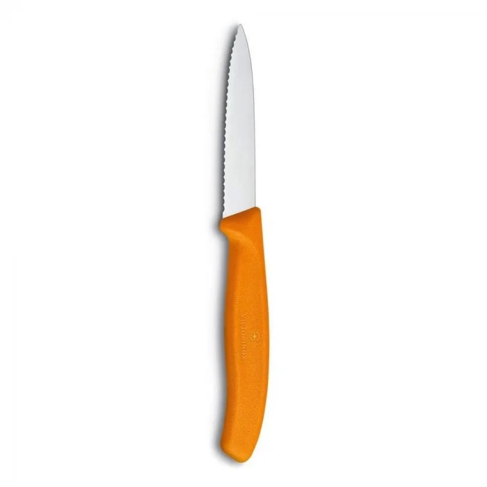 Victorinox 6.7636.L119 8cm Turuncu Tırtıklı Soyma Bıçağı
