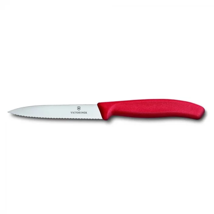 Victorinox 6.7731 10cm Kırmızı Tırtıklı Soyma Bıçağı