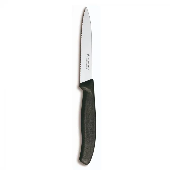 Victorinox 6.7733 10cm Siyah Tırtıklı Soyma Bıçağı