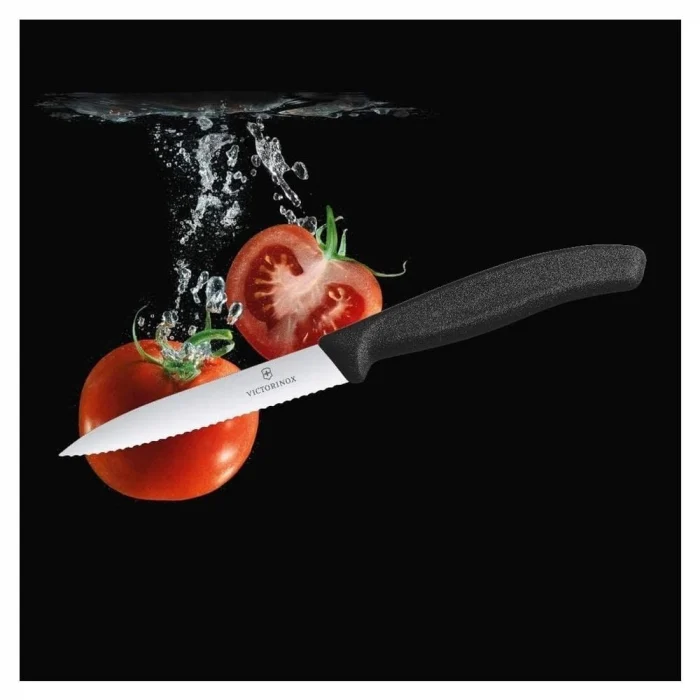 Victorinox 6.7733 10cm Siyah Tırtıklı Soyma Bıçağı