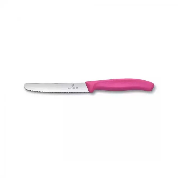 Victorinox Tırtıklı Domates ve Sofra Bıçağı 6.7836.L115 11cm - Pembe