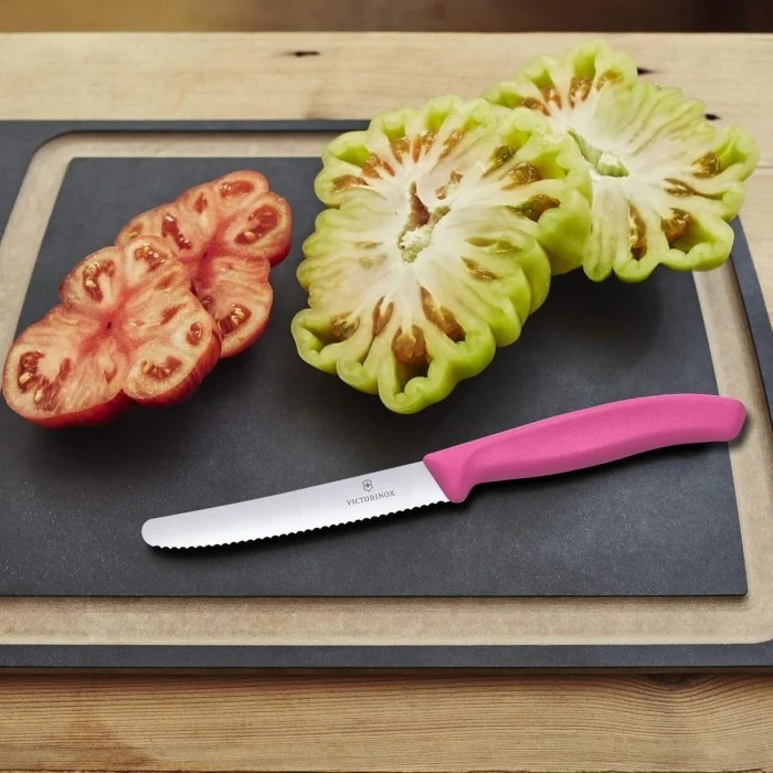 Victorinox Tırtıklı Domates ve Sofra Bıçağı 6.7836.L115 11cm - Pembe