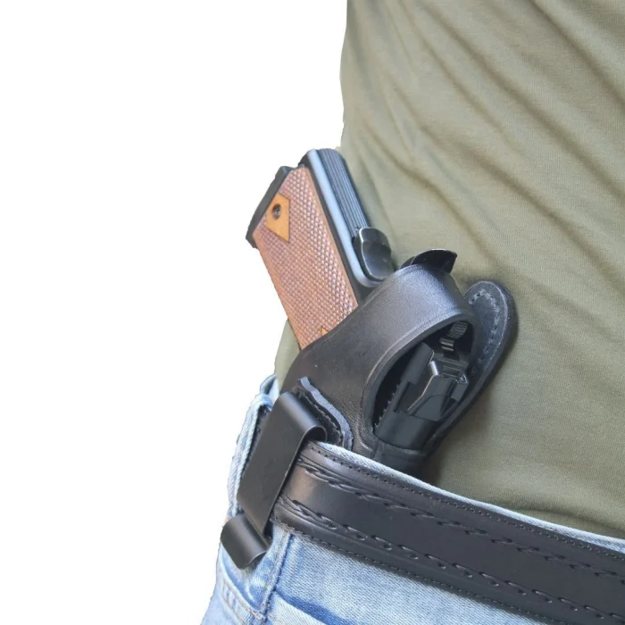 YT Hobby Belt Maşalı Deri Tabanca Kılıfı Sağ El - Siyah