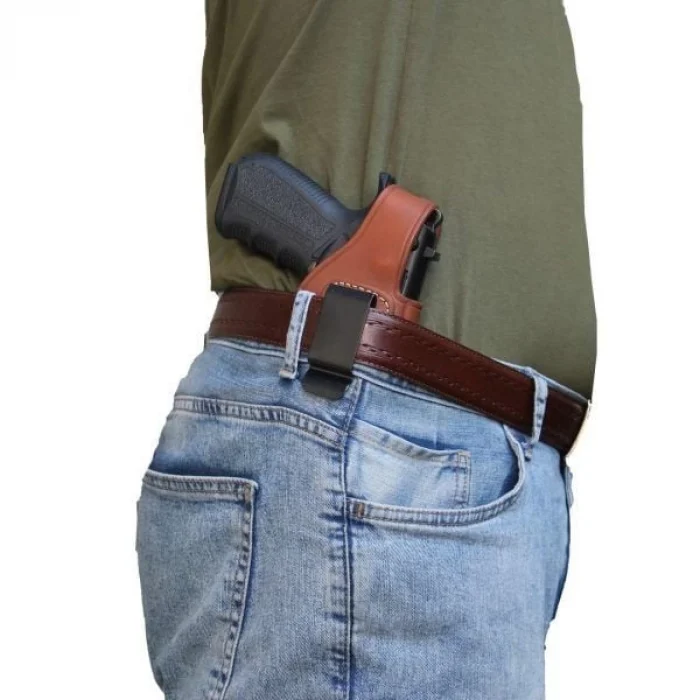 YT Hobby Belt Maşalı Deri Tabanca Kılıfı Sağ El - Taba