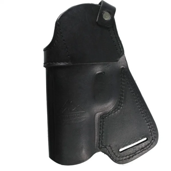 YT Hobby Middle Belt Deri Tabanca Kılıfı Sağ El - Siyah
