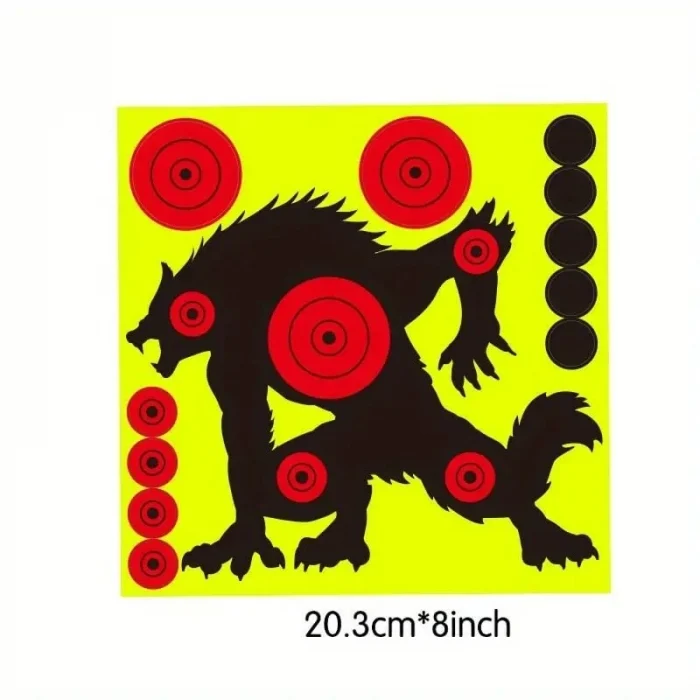 Yüksek Görünürlüklü Reaktif Atış Hedef Kağıdı 8 - Kendinden Yapışkanlı 2 li Paket