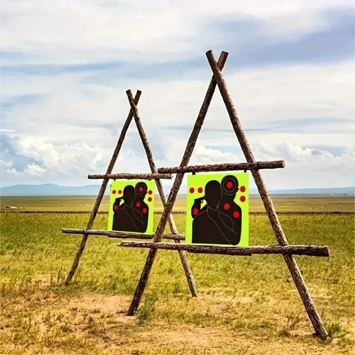 Yüksek Görünürlüklü Reaktif Atış Hedef Kağıdı 8 - Kendinden Yapışkanlı 4lü Paket