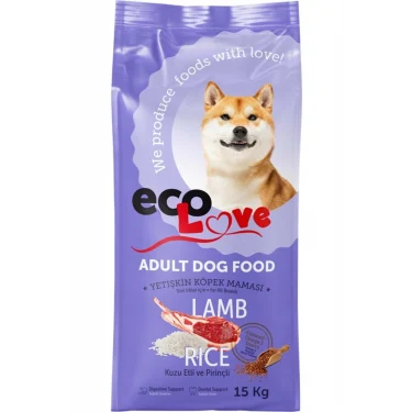 Eco Love Yetişkin Kuzu Etkli Pirinçli Köpek Maması