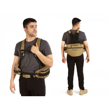 Hunthink HS061 VestPack Camel Çantalı Avcı Yeleği