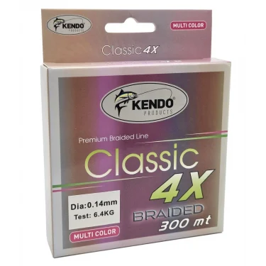 Kendo Classic 4x Örgü İp Olta Misinası Multicolor 300m