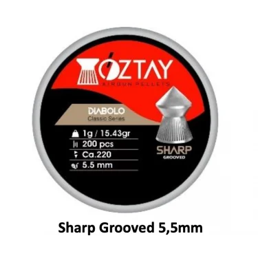 Öztay Sharp Grooved 5,5 mm Havalı Saçma - 15,43 gr