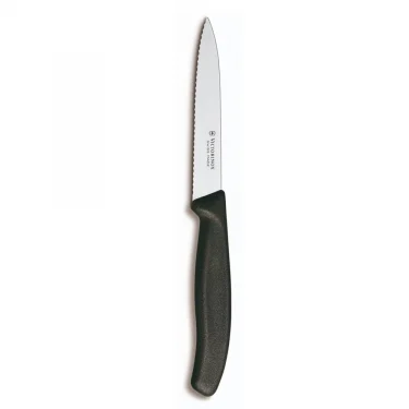 Victorinox 6.7733 10cm Siyah Tırtıklı Soyma Bıçağı