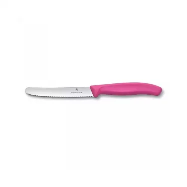 Victorinox Tırtıklı Domates ve Sofra Bıçağı 6.7836.L115 11cm - Pembe